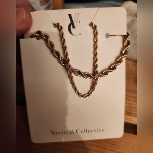 Gold plated womens necklace set